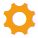 Orange Gear Icon